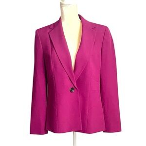Jones Studio Women's Vibrant Magenta Blazer Size 8